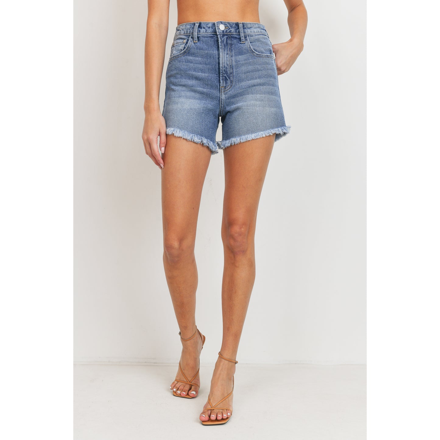 Just Black Denim Fray Short