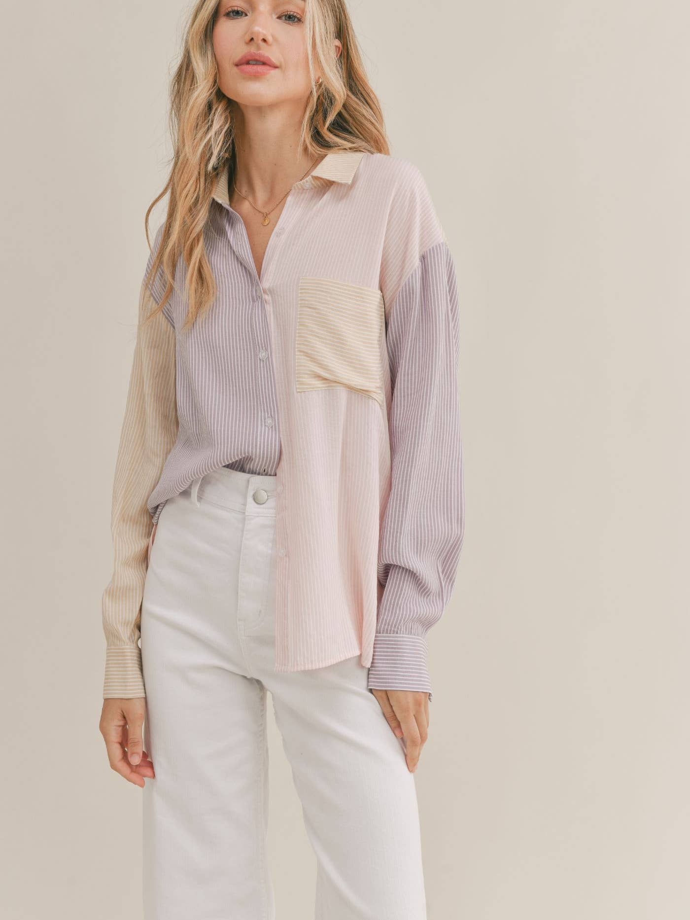 Beach Town Button Down Top