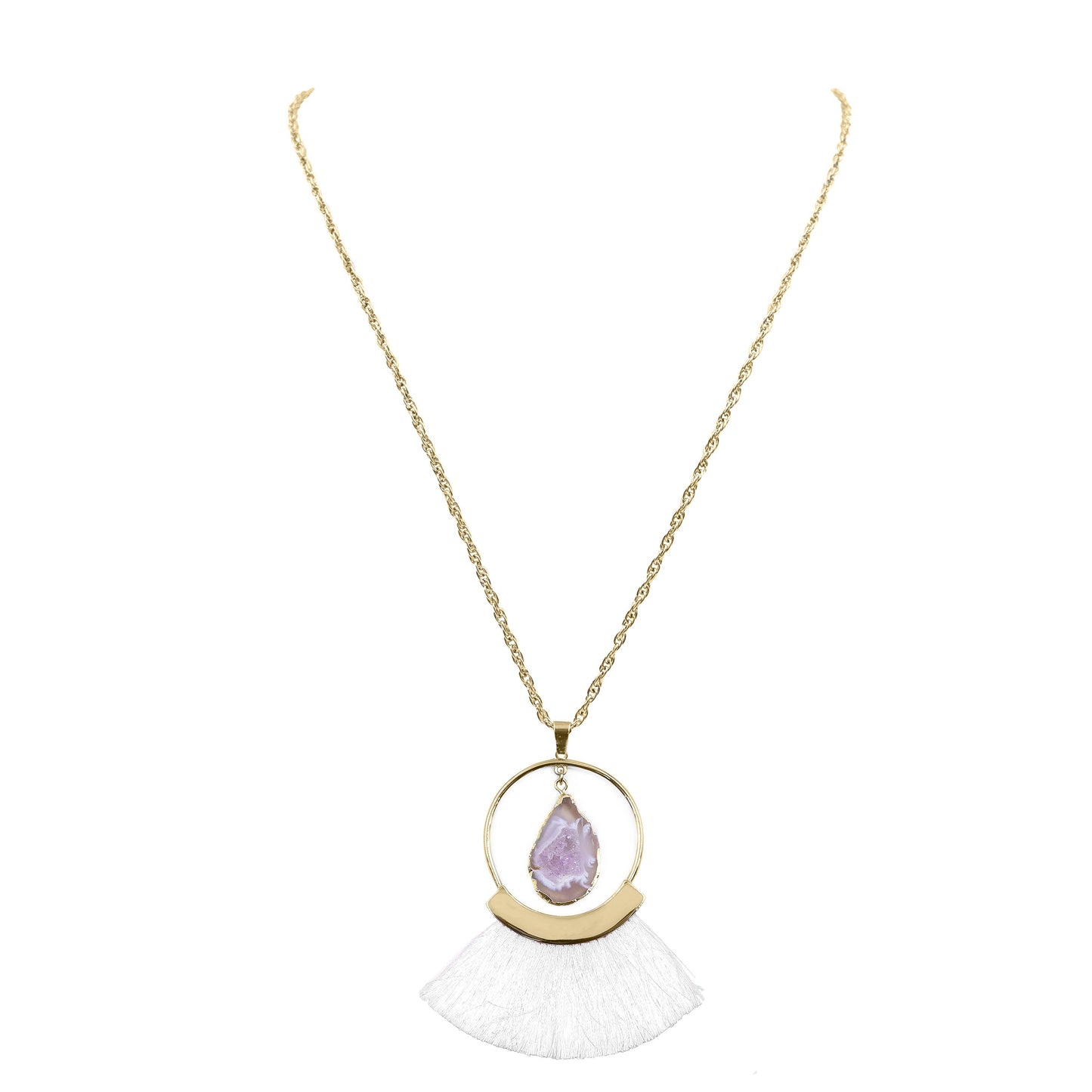 Kinsley Armelle Ashen Fringe Necklace