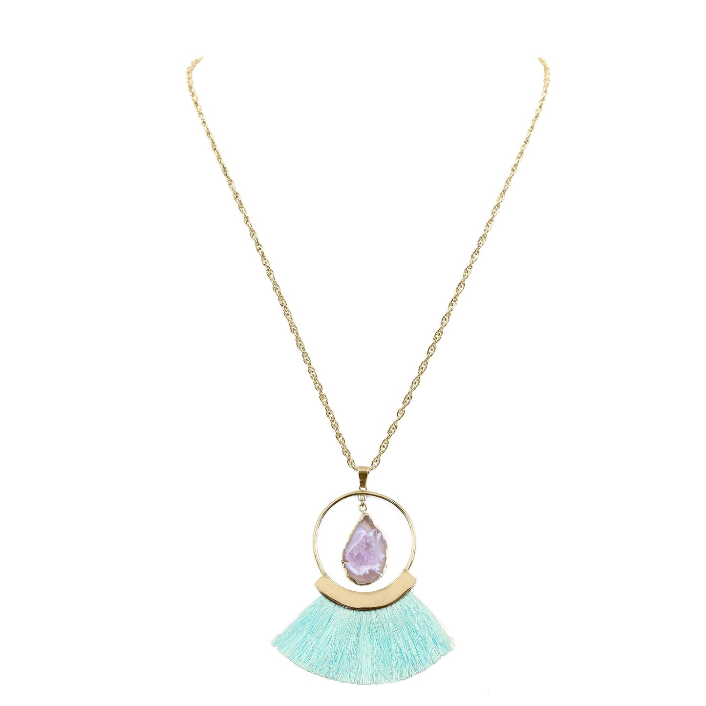 Kinsley Armelle Mint Fringe Necklace