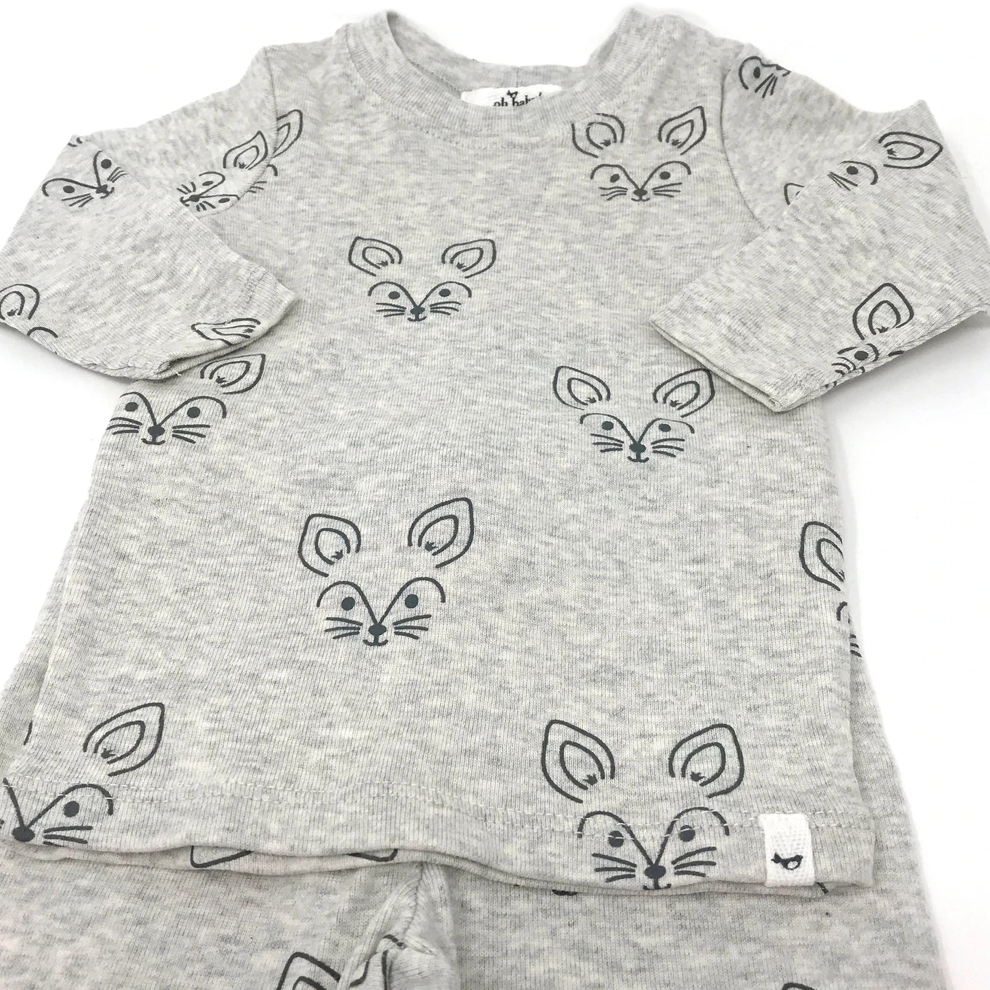 oh baby! Two Piece Set--Charcoal Foxes