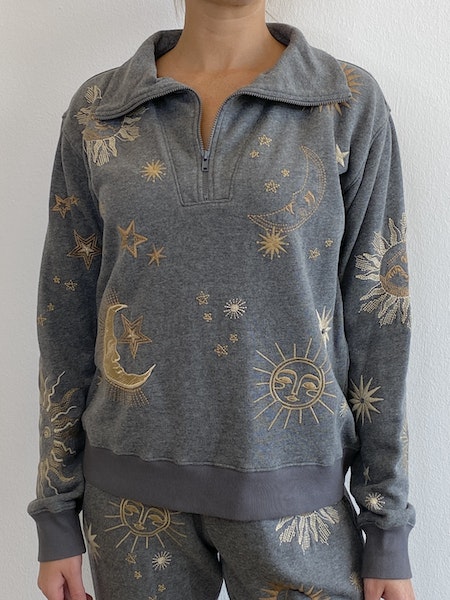 Johnny Was Lunata Half Zip Sweatshirt
