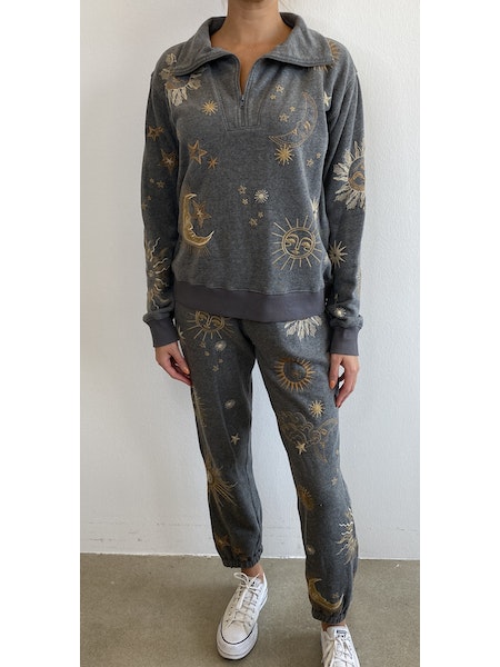 Johnny Was Lunata Half Zip Sweatshirt