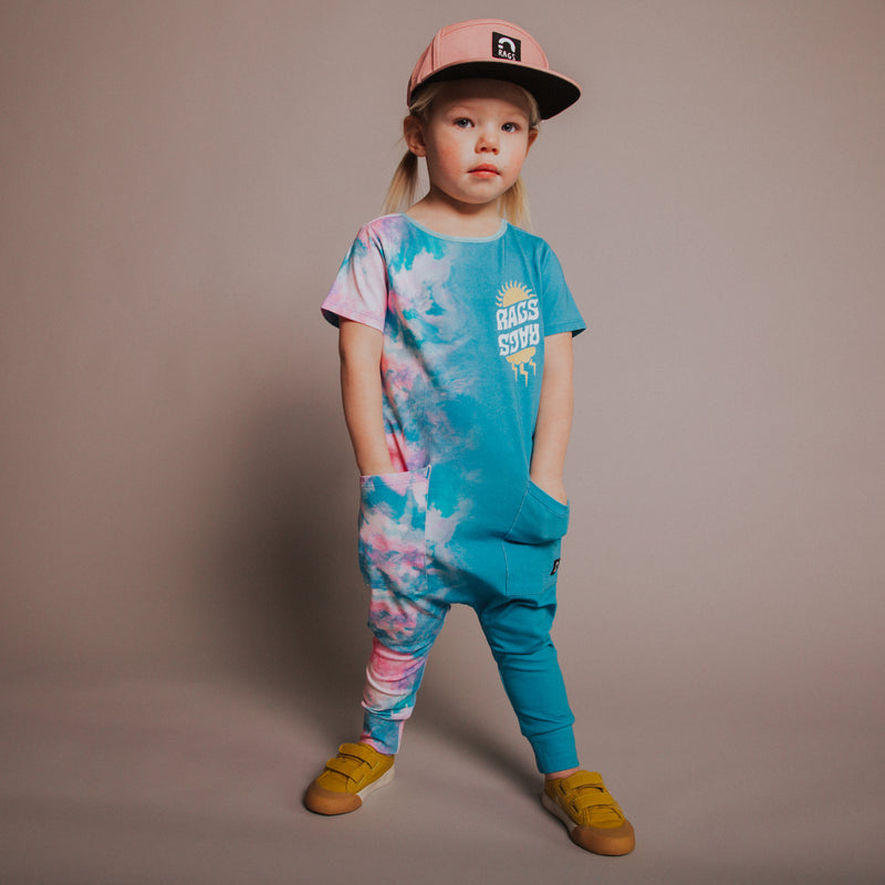 Mr. Blue Sky Rag Romper