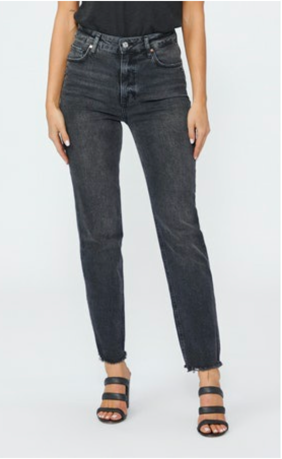 PAIGE Denim Stella Straight Black Distressed