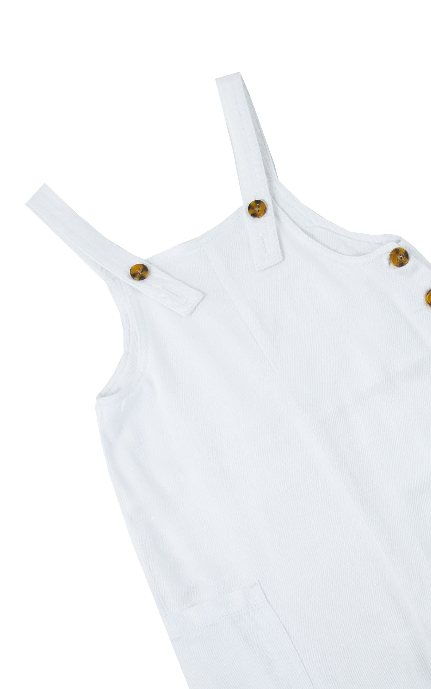 Wide Leg Overall Set--White and Lilac