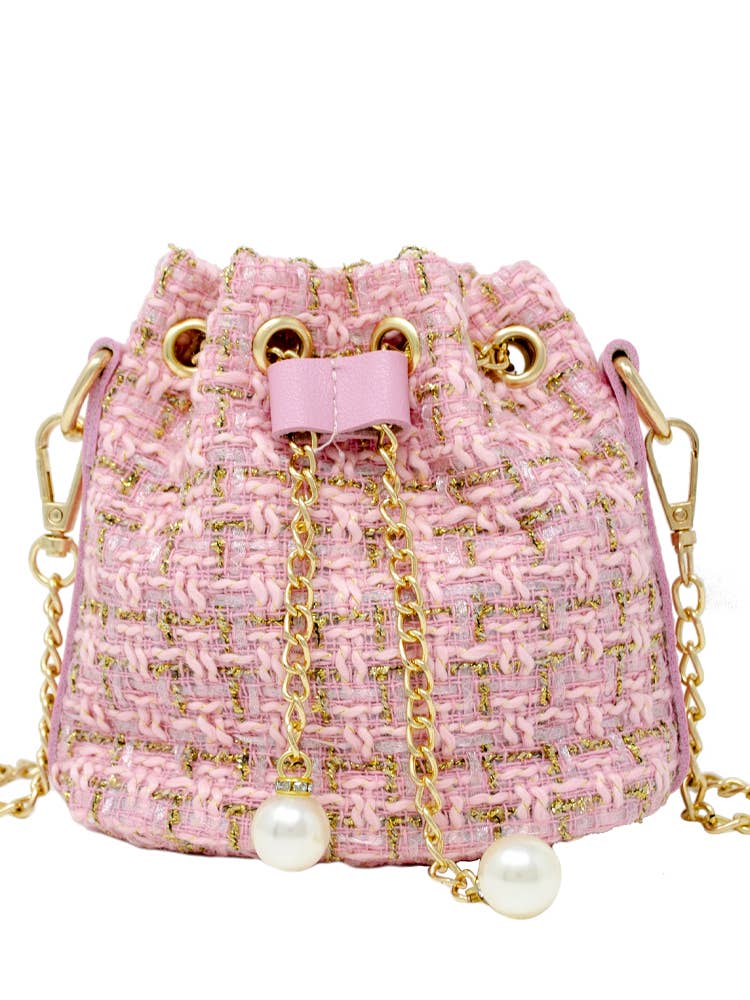 Small Tweed Drawstring Purse
