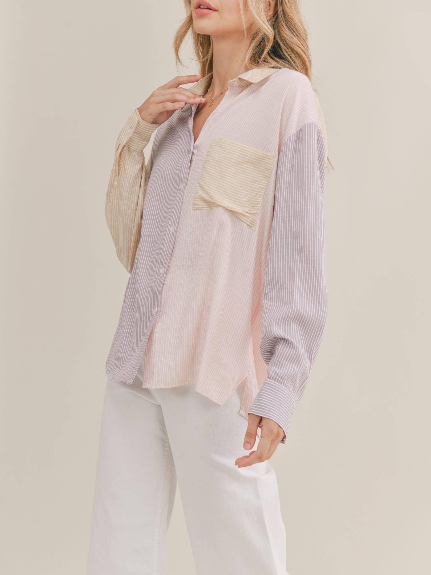 Beach Town Button Down Top