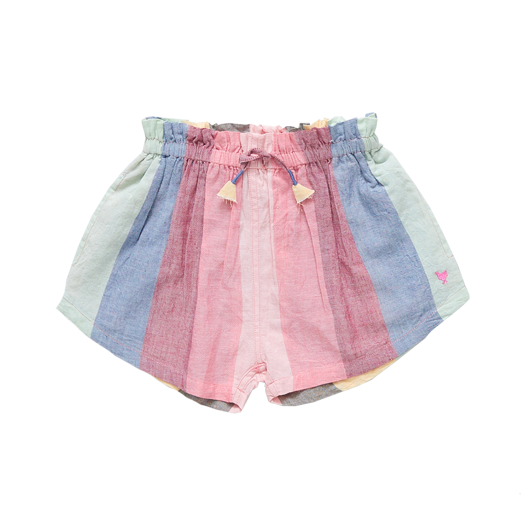 Pink Chicken Theodore Short--Multi Wide Stripe