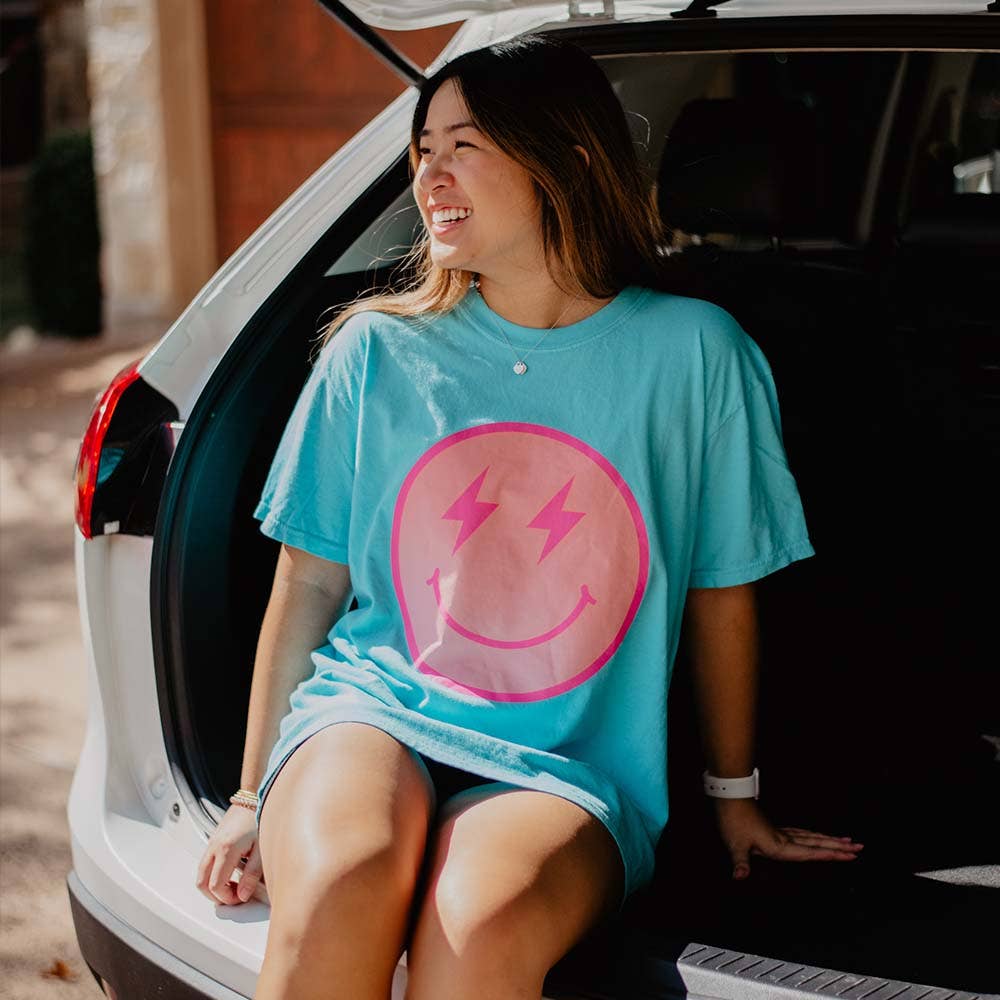 Lightning Happy Face Graphic Tee