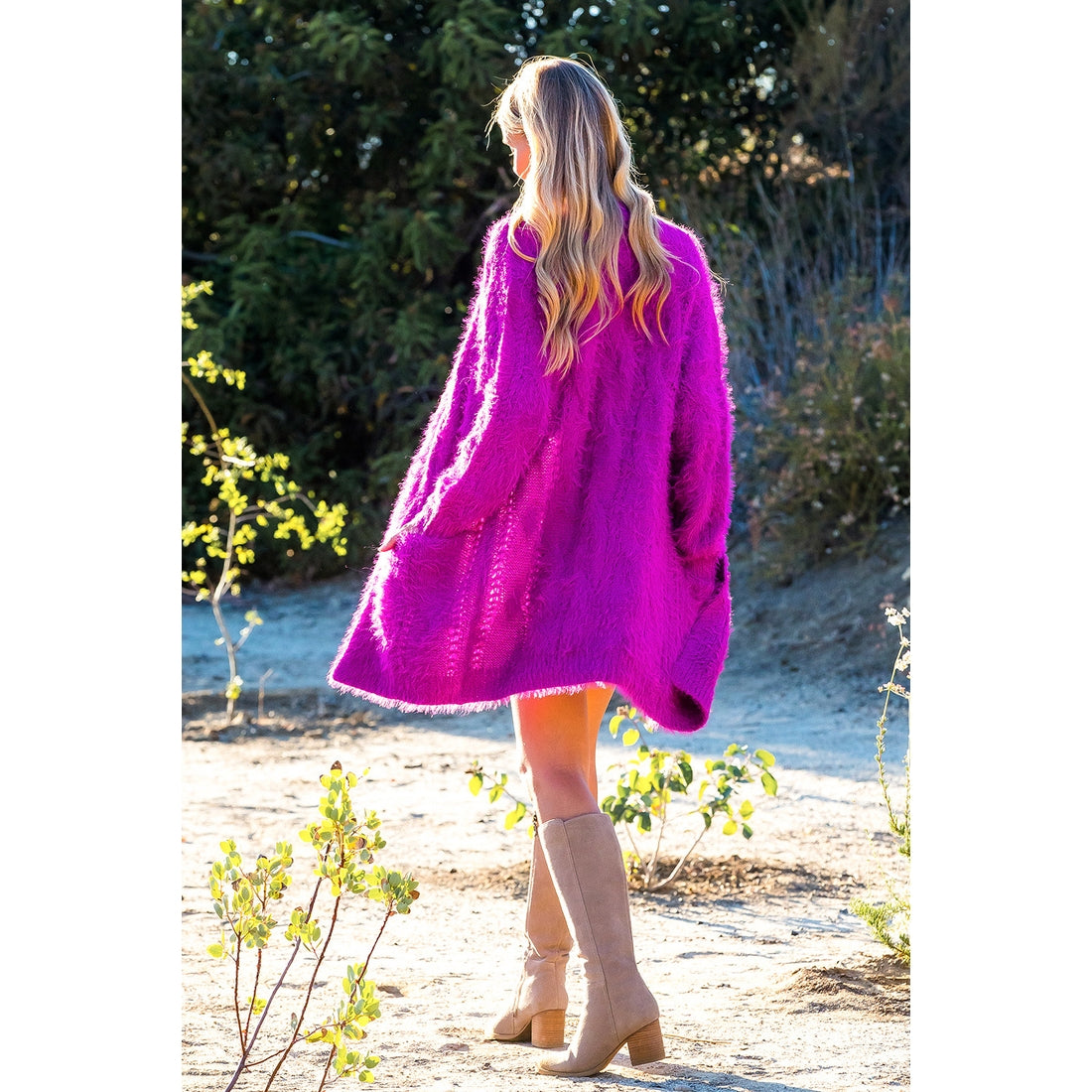 Fuzzy Cable Cardigan