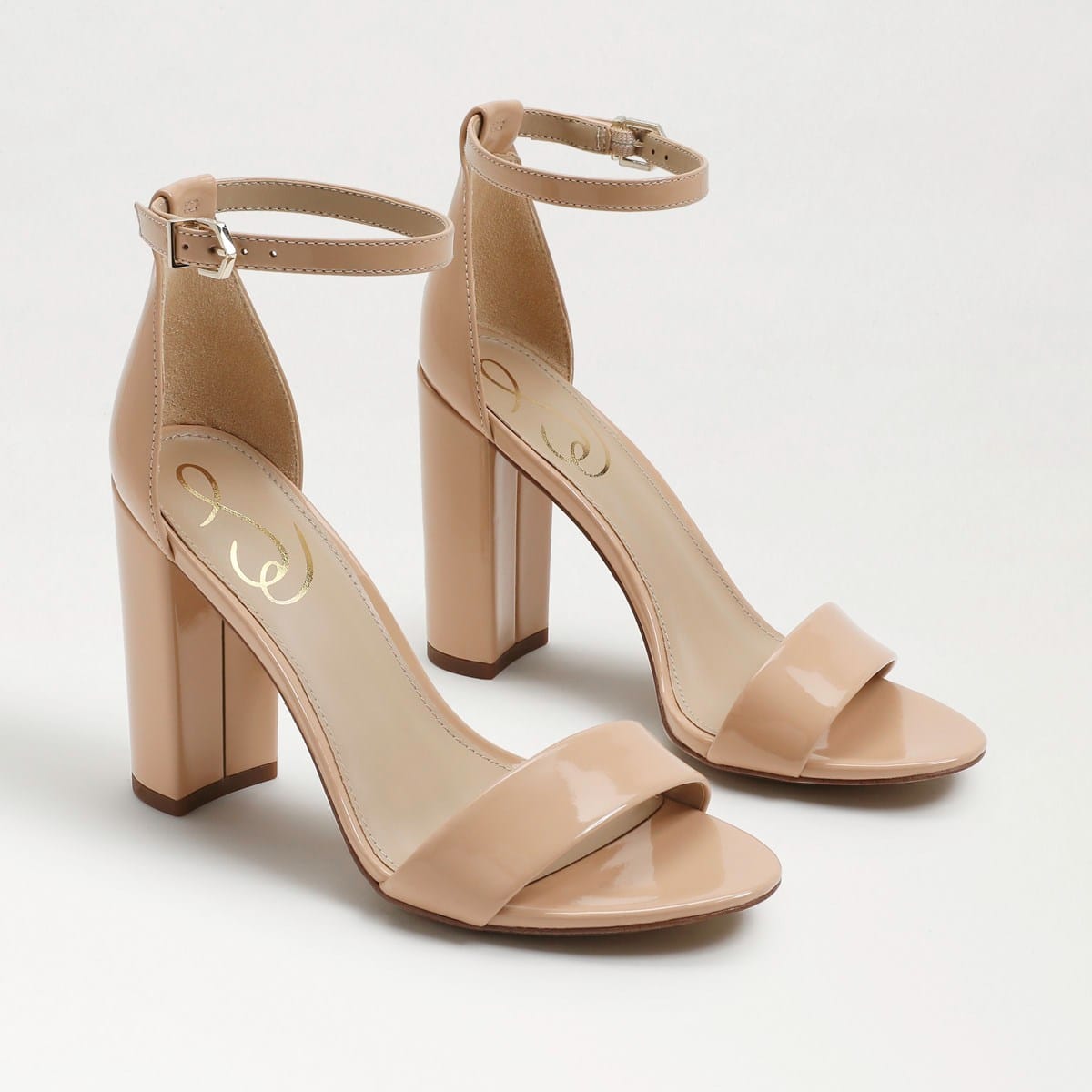 Sam Edelman Yaro Block Heel Sandal--Beige Blush Patent