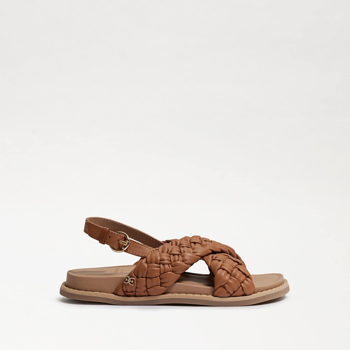 Sam Edelman Vita Kids Braided Sandal--Lt Cuoio Brown Leather