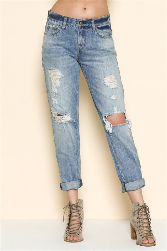 Boyfriend Ripped Jeans