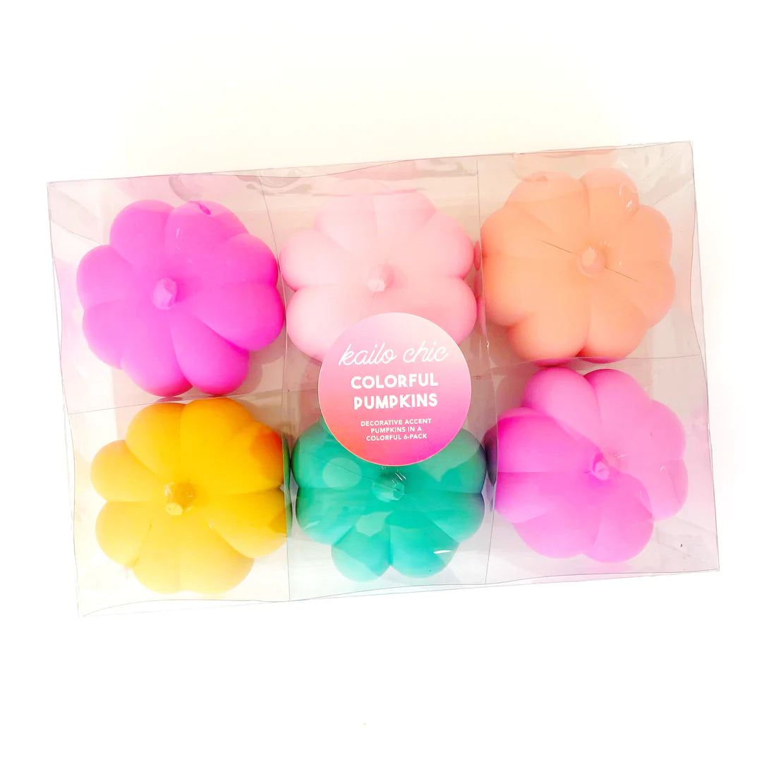 Rainbow Set of Halloween Pumpkins