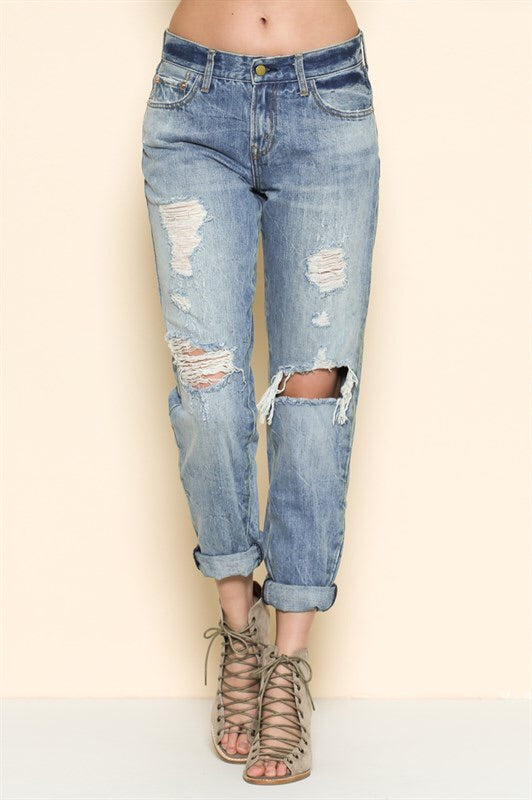 Boyfriend Ripped Jeans