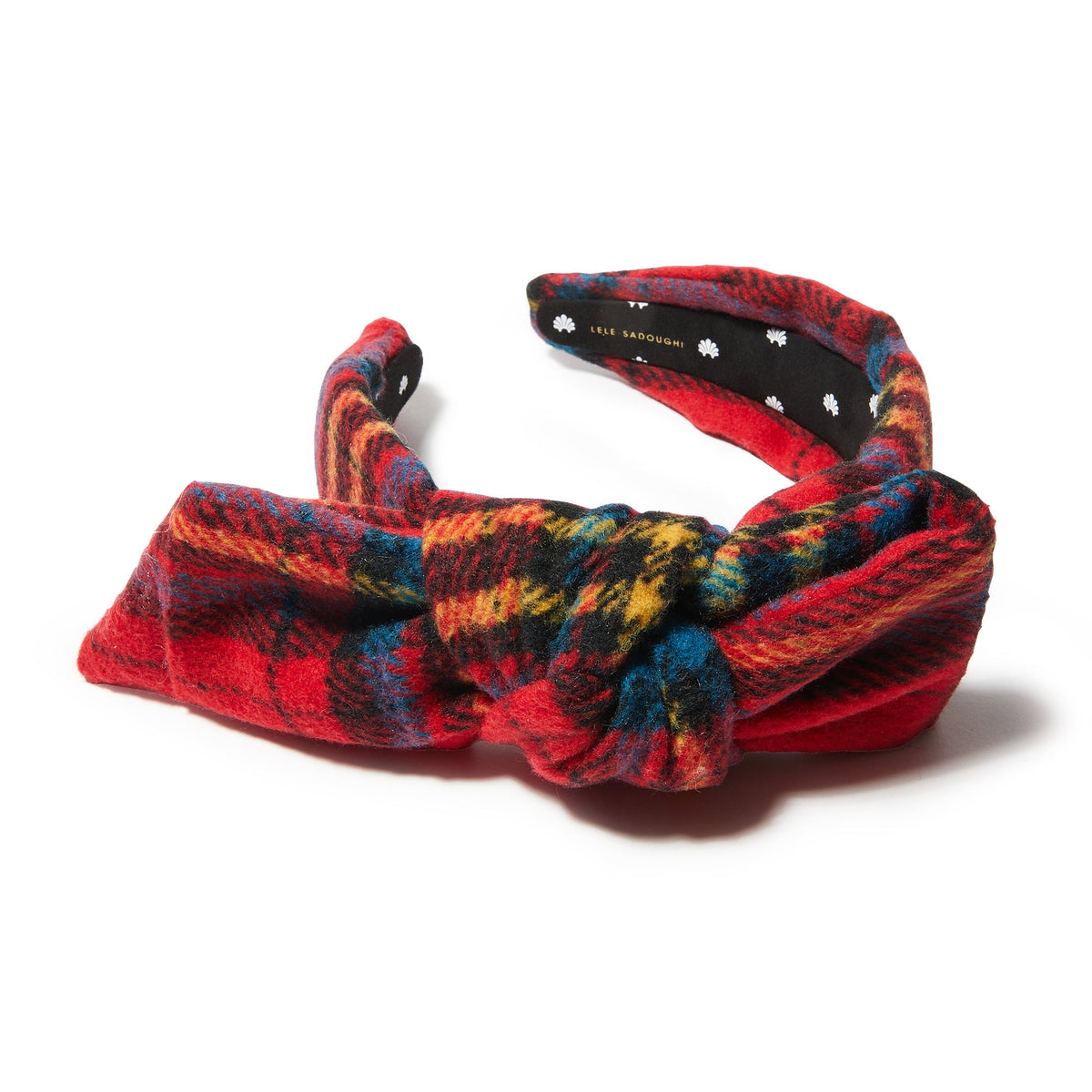 Lele Sadoughi Crimson Plaid Kids Flannel Headband
