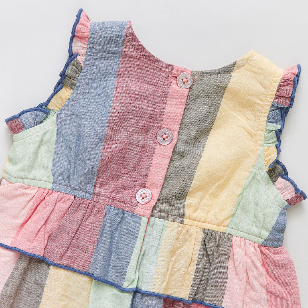 Pink Chicken Heidi Bubble- Multi Wide Stripe