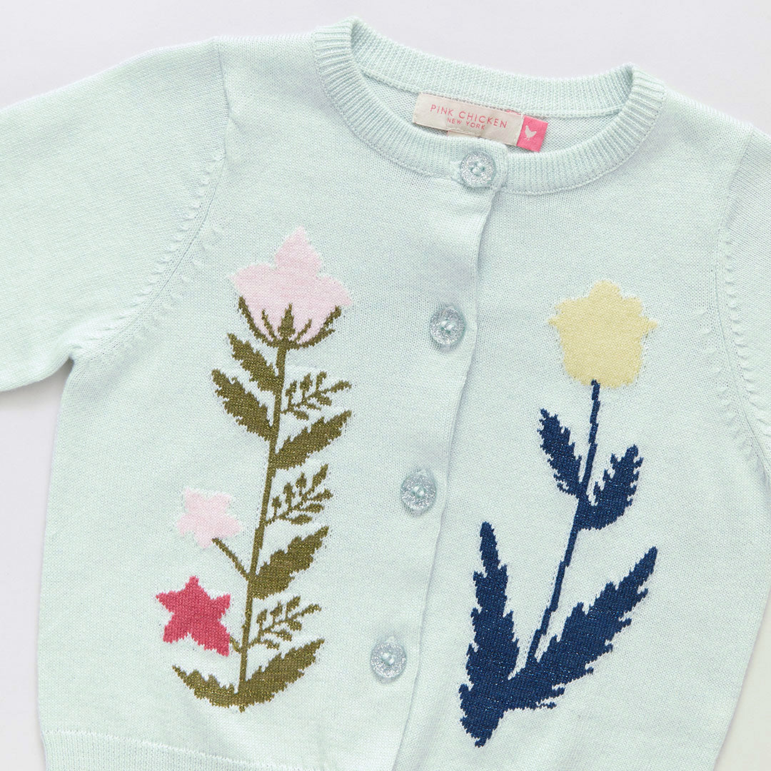 Pink Chicken Paper Floral Sweater