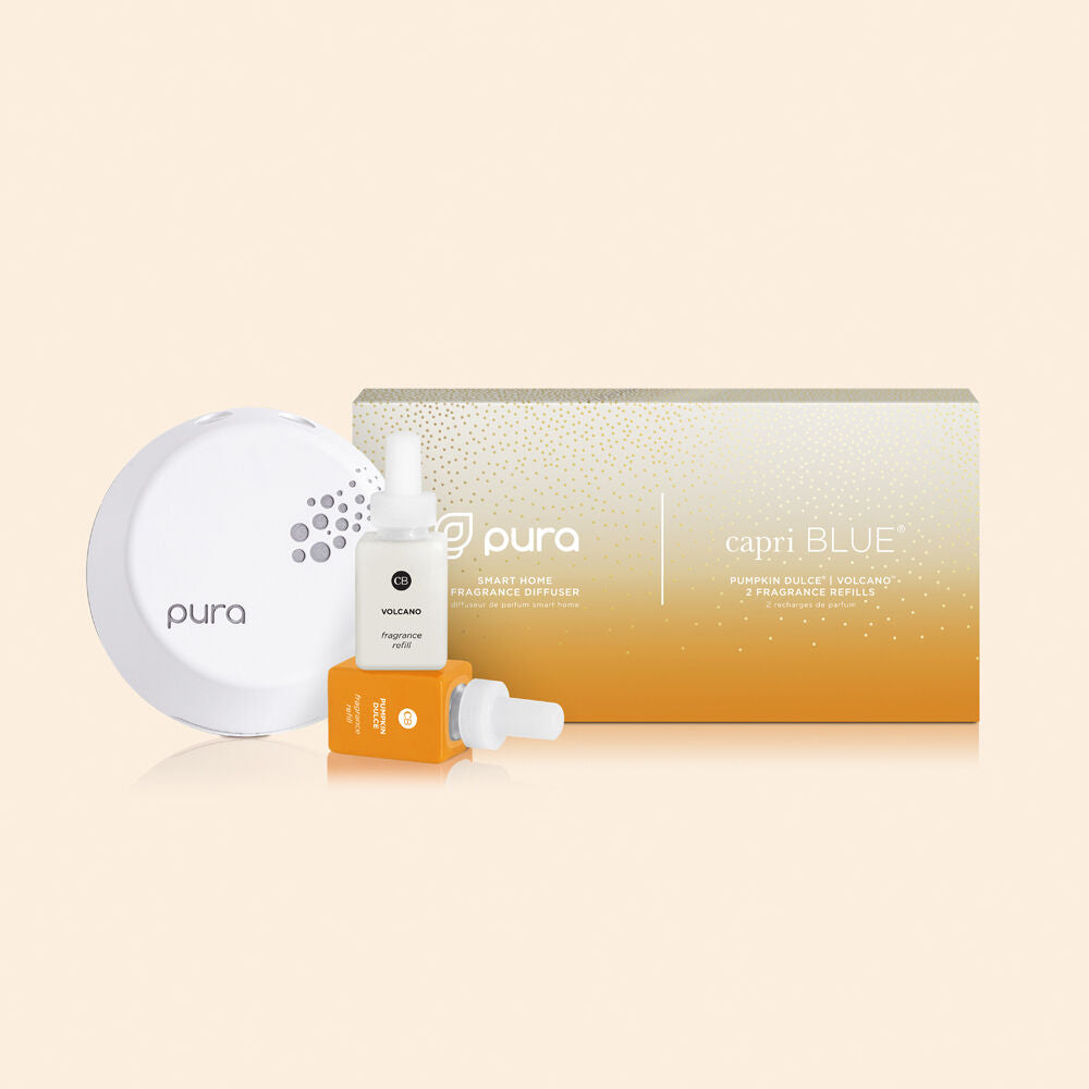 CB+ Pura Smart Home Diffuser Kit, Pumpkin Dulce & Volcano