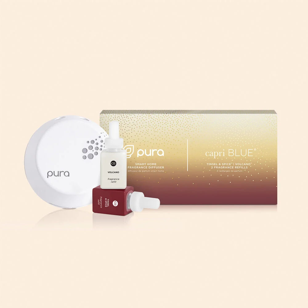 CB+ Pura Smart Home Diffuser Kit, Tinsel & Spice & Volcano