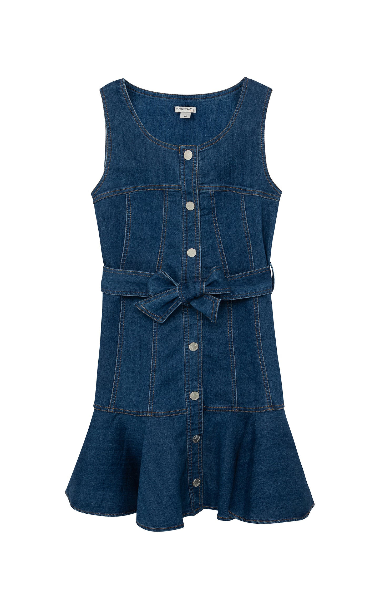 Snap Front Flounce Dress