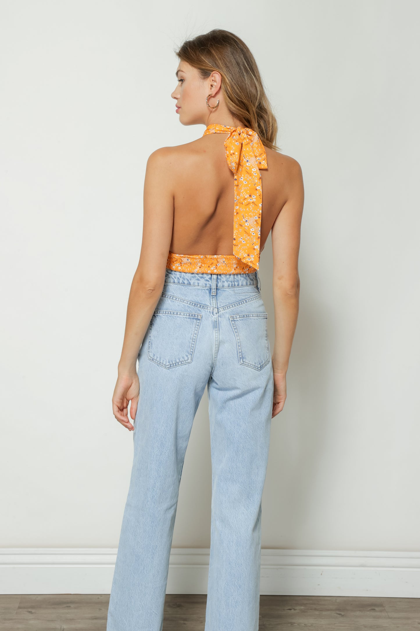 Christy Floral Print Halter Top