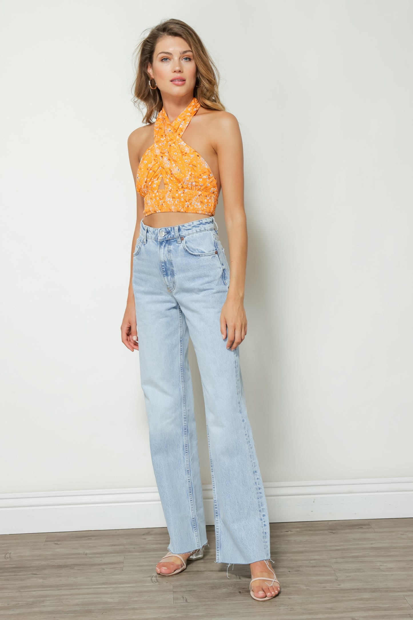 Christy Floral Print Halter Top