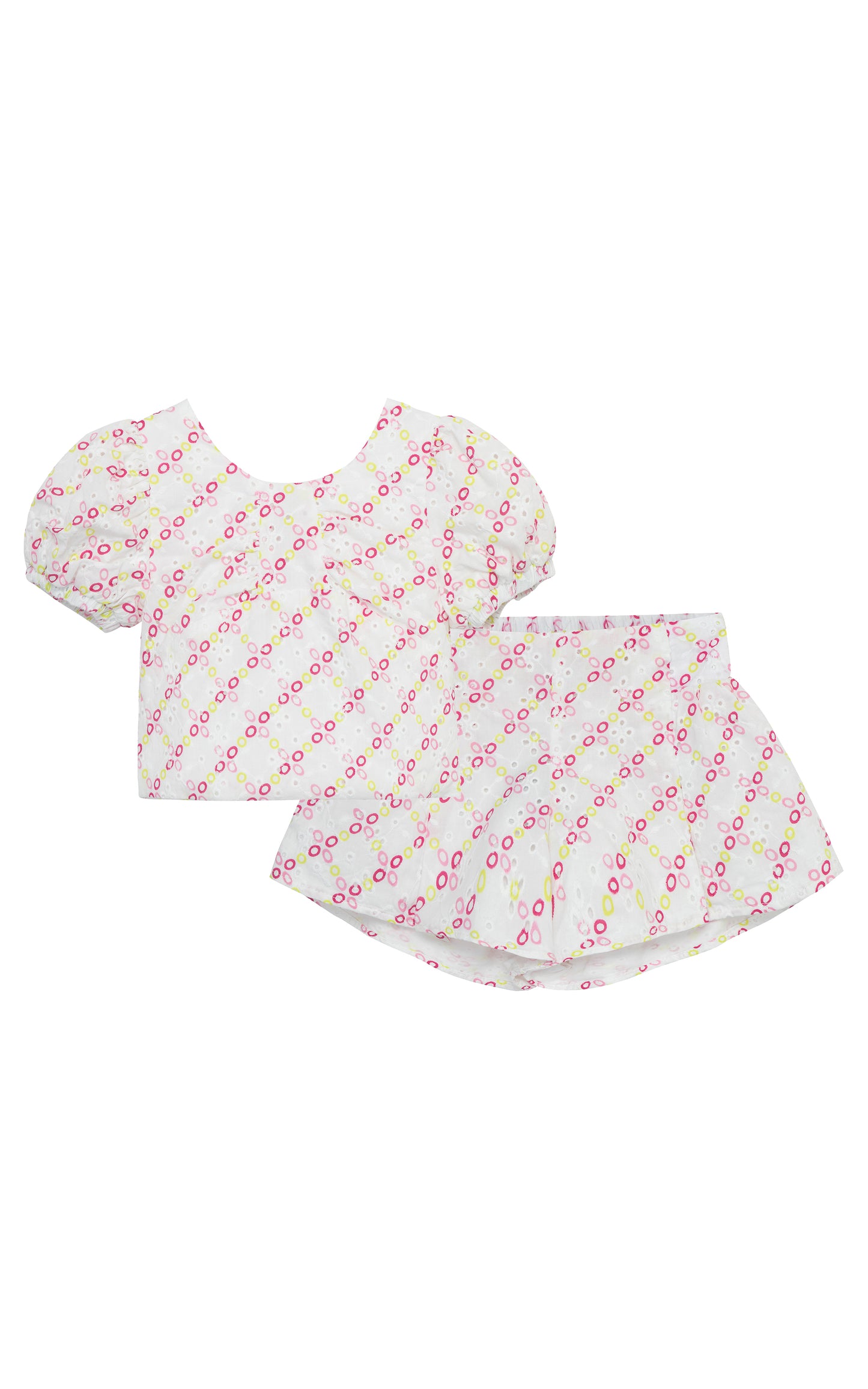 Bubble Sleeve Top Short Set