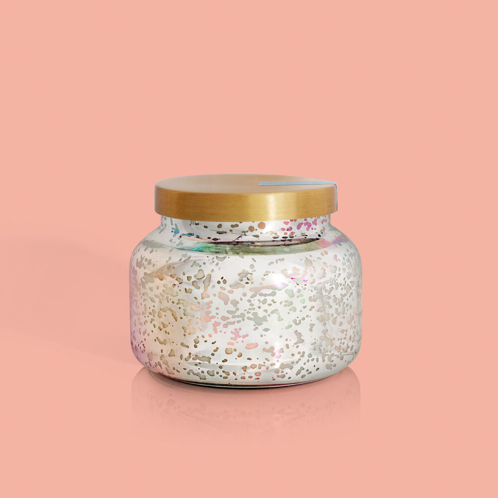 CB Pineapple Flower Mercury Iridescent Candle Jar