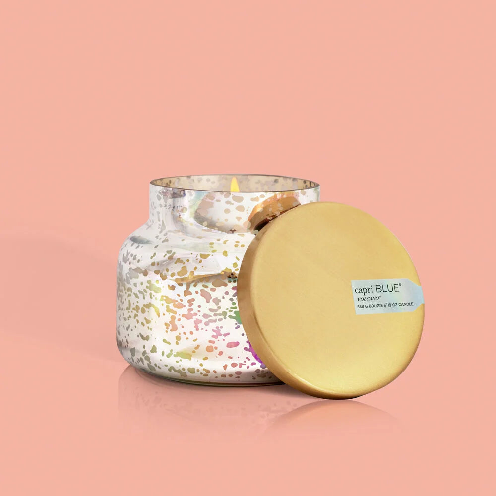 CB Pineapple Flower Mercury Iridescent Candle Jar
