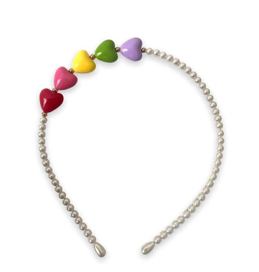 Hearts Pearls Headband