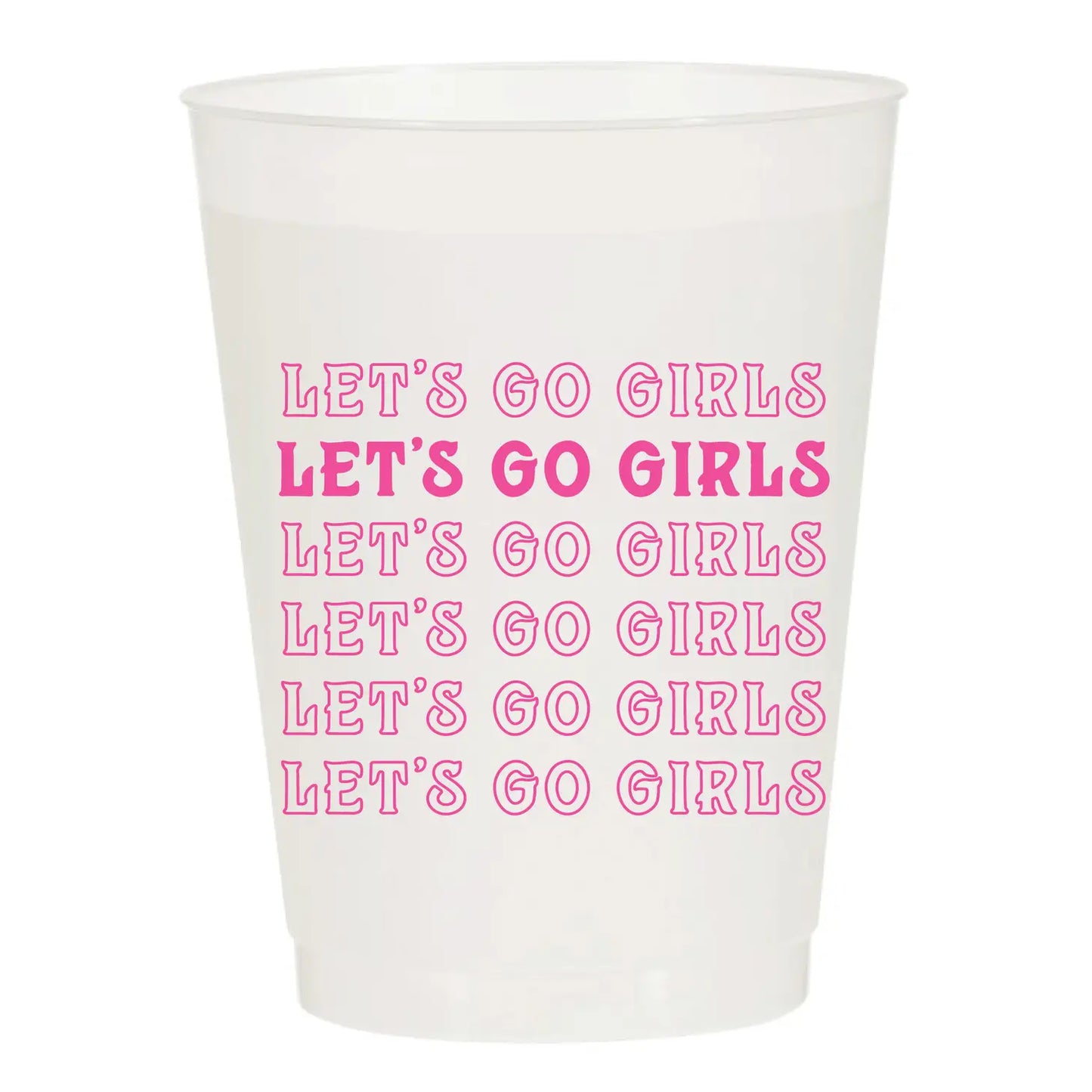 Let's Go Girls Repeating Rodeo Frosted Cups