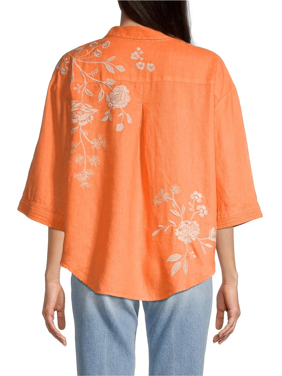 Johnny Was Lael Boxy Linen Shirt