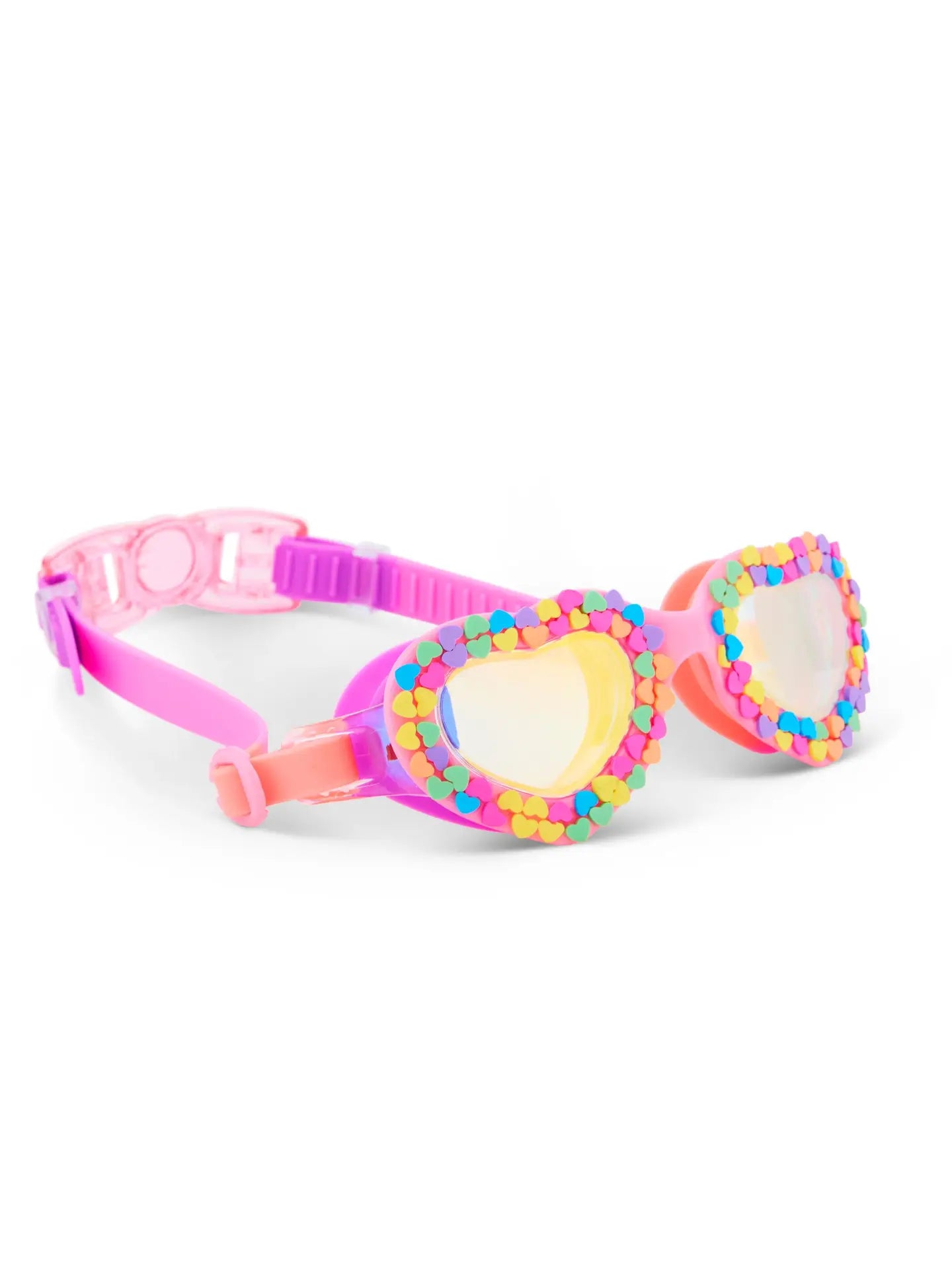 Be True Pink Candy Heart Swim Goggles