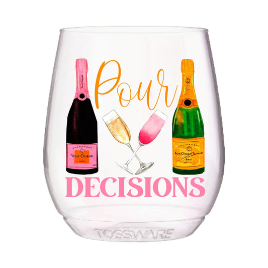 Pour Decisions Stemless Wine Tossware