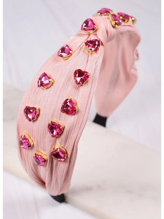 Lovestruck Jeweled Headband Shimmer Blush