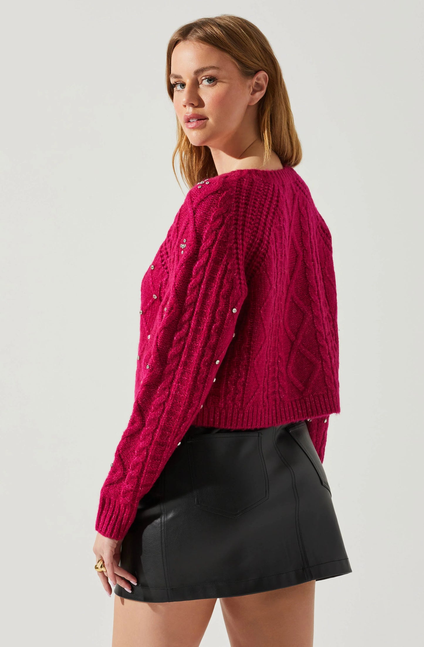 Madison Rhinestone Embellished Sweater