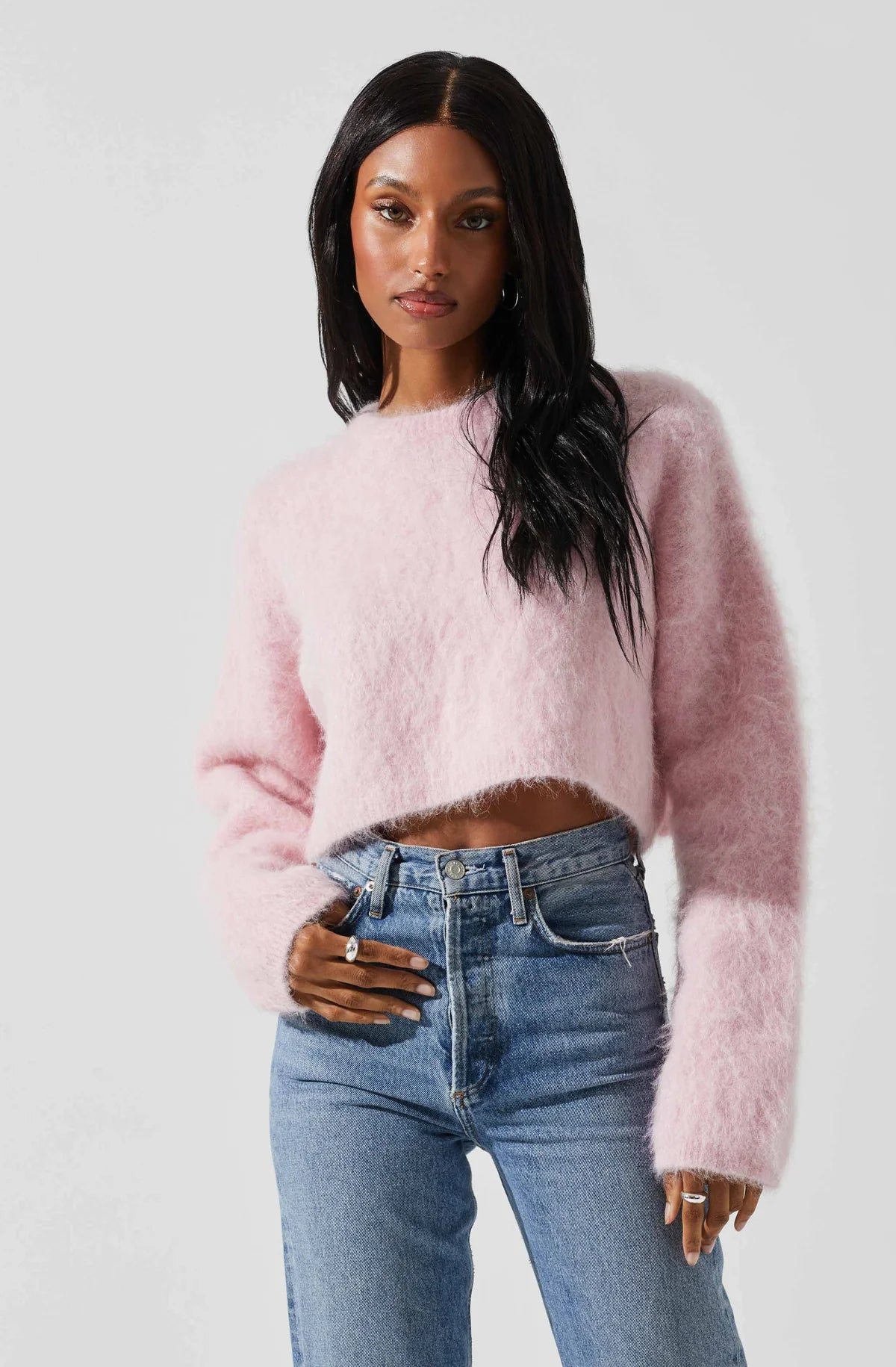 Clarissa Cropped Fuzzy Sweater