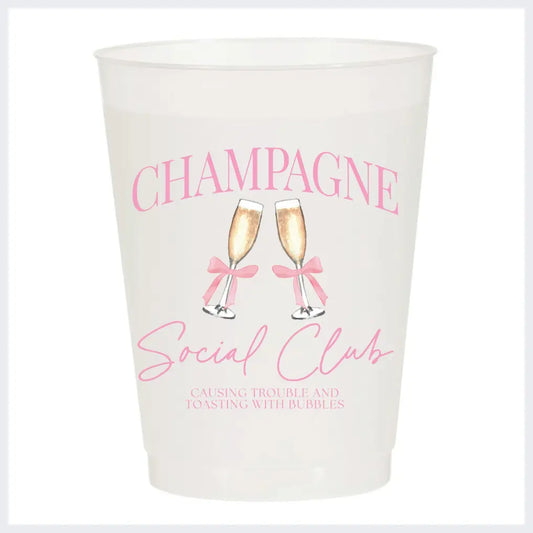 Champagne Social Club Frosted Cups