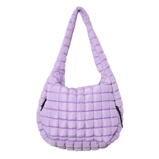 Oversized Quilted Hobo Tote Bag