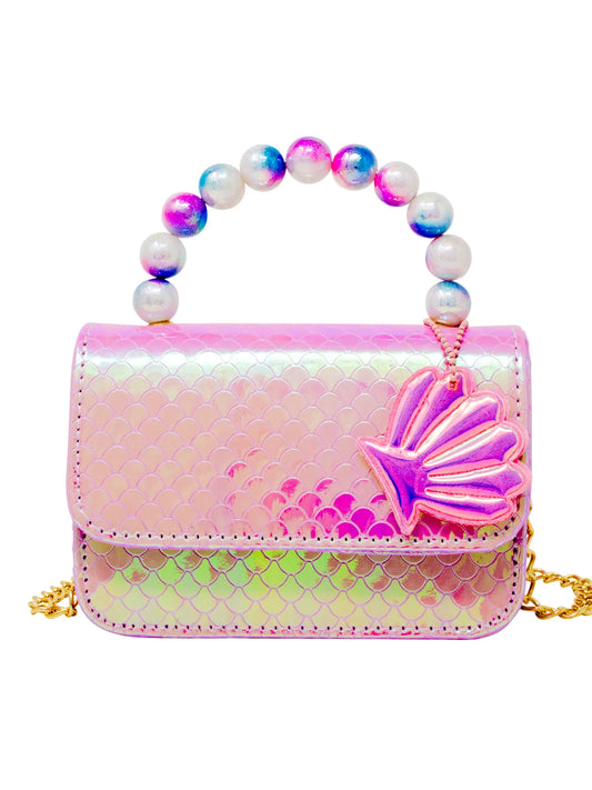 Mermaid Pearl Handle Seashell Bag