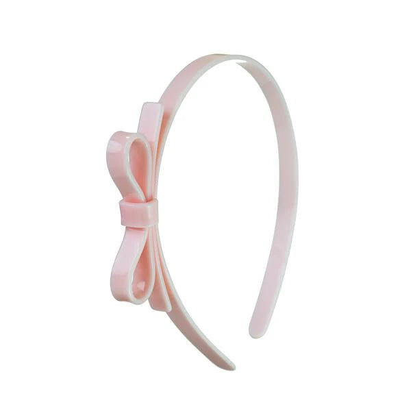 Thin Bow Satin Headband