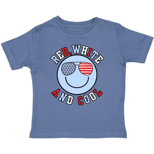 Red, White, and Cool Patriotic Smiley Tee