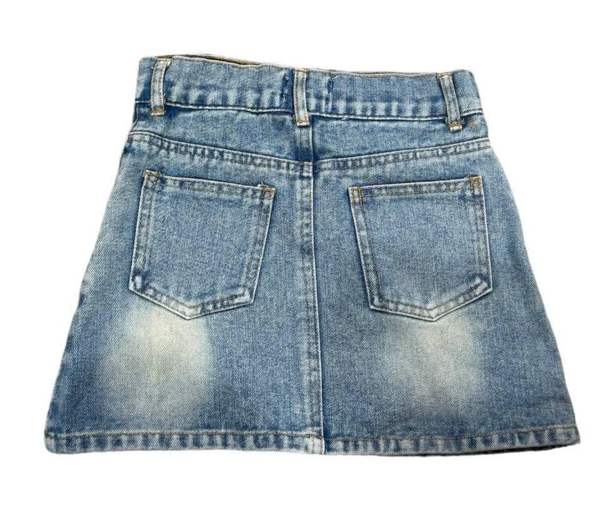 Sparkle Heart Denim Skirt