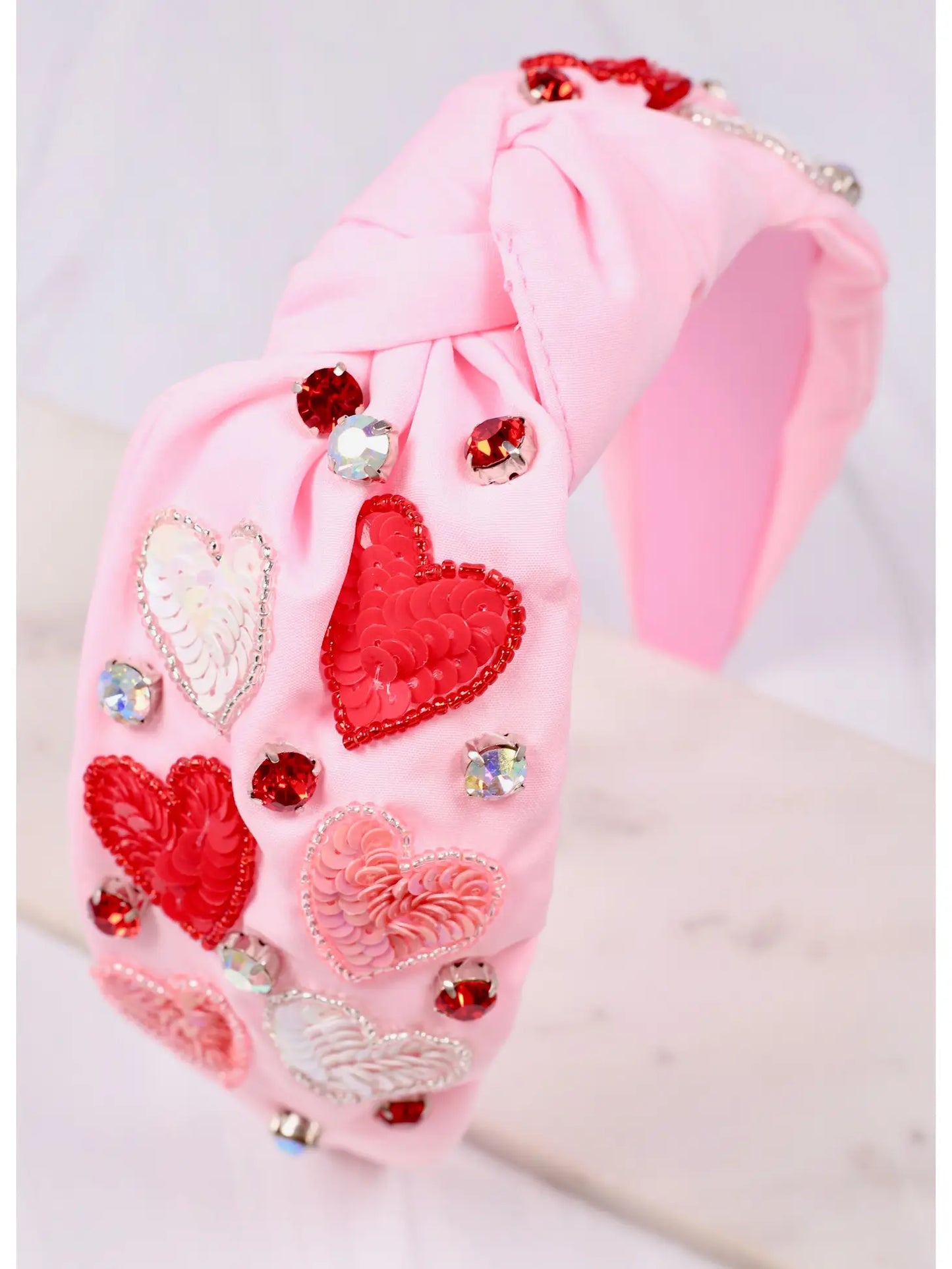 Endless Love Heart Headband Pink