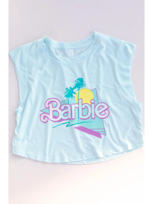 Malibu Barbie Crop Graphic Tee