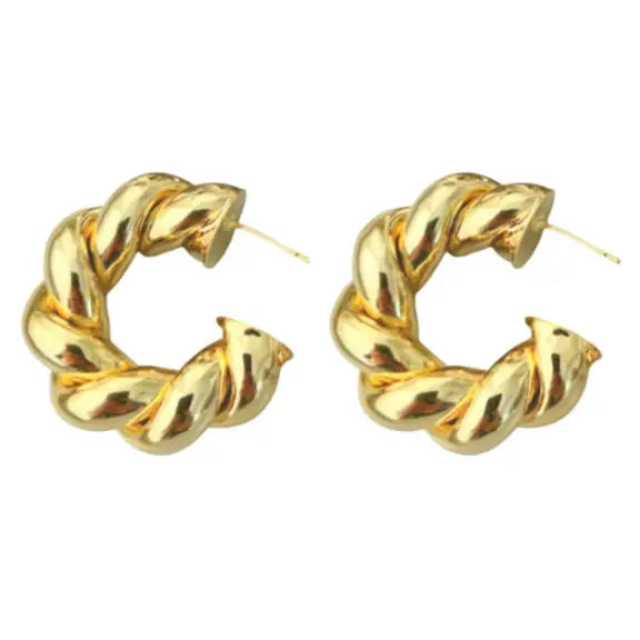 Coiled Gold Hoop