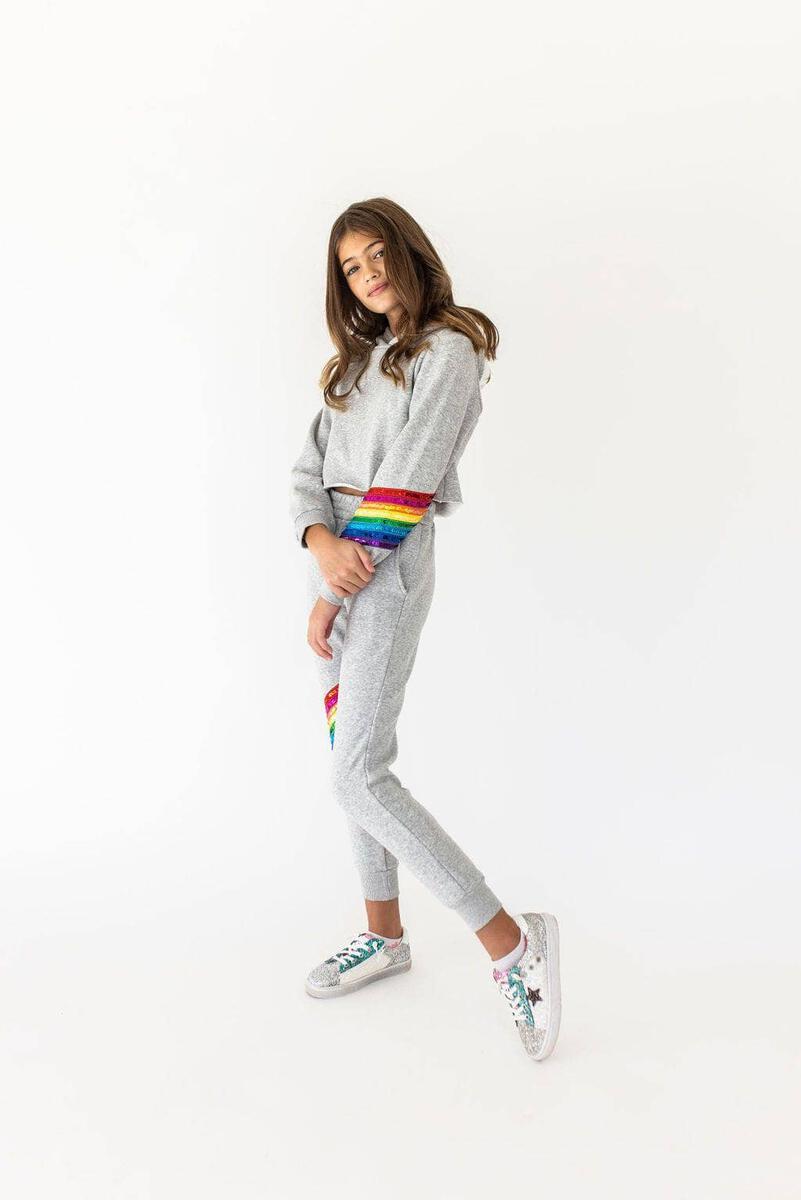 Lola + the Boys "You Are Amazing" Sequins Jogger Set