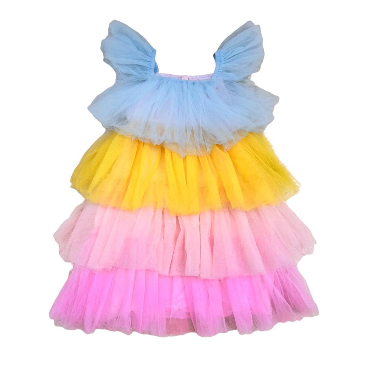 Pastel Tulle Tiered Dress